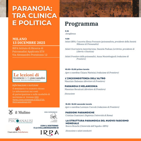 Paranoia: tra clinica e politica